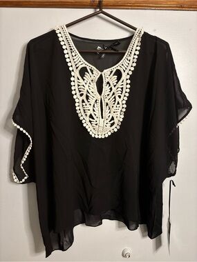 Ali & Kris Black Dress with Cream Bow Accent